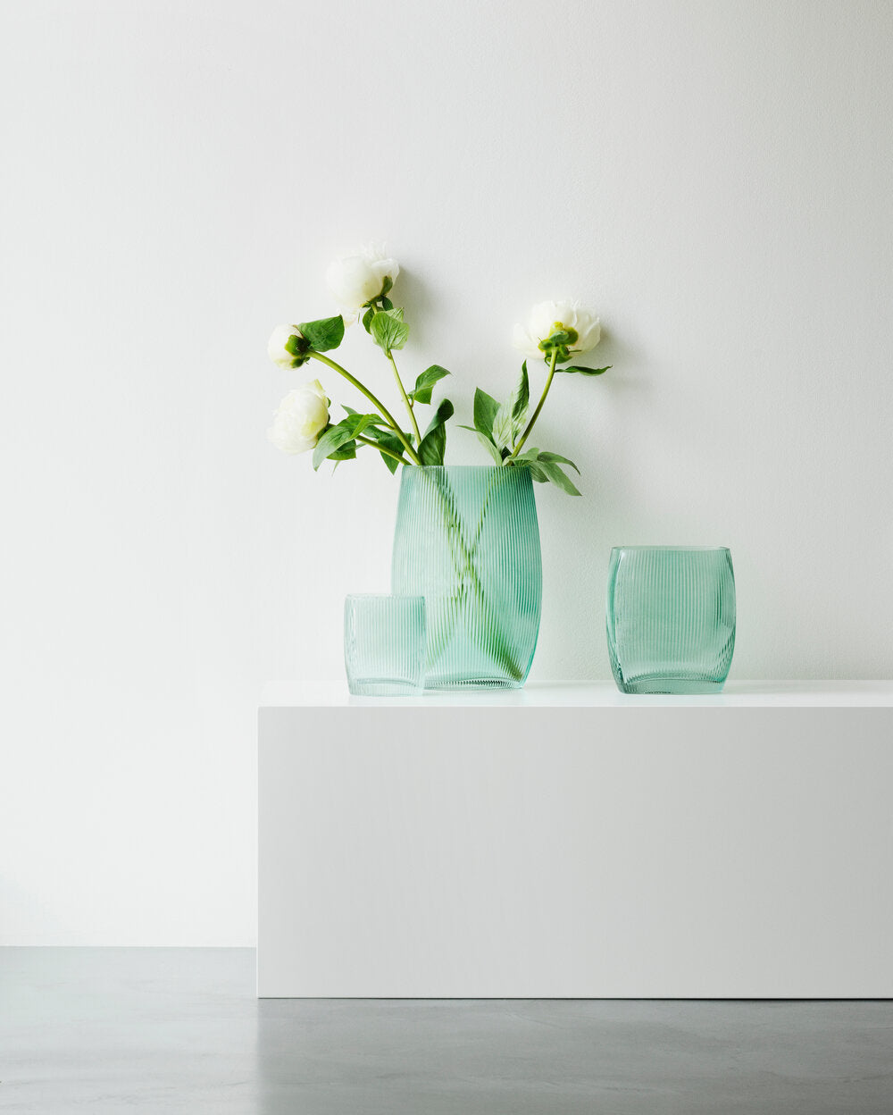 Tide vase, blå - H: 12 cm.